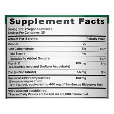 Nature's Truth Elderberry plus Vitamin C and Zinc Gummies - 50 Count - Image 2