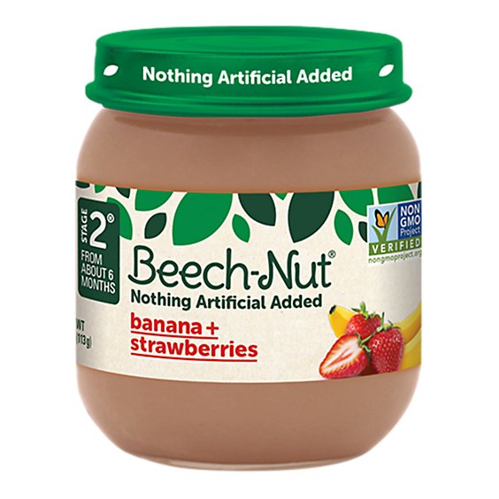 Beech-Nut Stage 2 Banana & Strawberries Baby Food - 4 Oz
