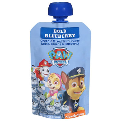 Paw Patrol Organic Bold Blueberry Blended Fruit Puree Snack - 3.5 Oz - Image 1
