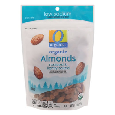 O Organics Almonds Roasted Lightly Salted - 8 OZ