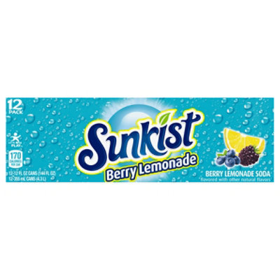 Sunkist Berry Lemonade Soda In Cans -12-12 Fl. Oz. - Image 3