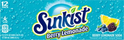 Sunkist Berry Lemonade Soda In Cans -12-12 Fl. Oz. - Image 6