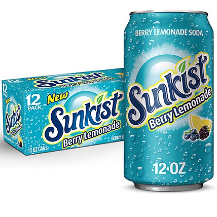 Sunkist Berry Lemonade Soda In Cans -12-12 Fl. Oz. - Image 1