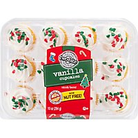 Two Bite Vanilla Cupcakes Christmas 12 Pack - 10 OZ - Image 2