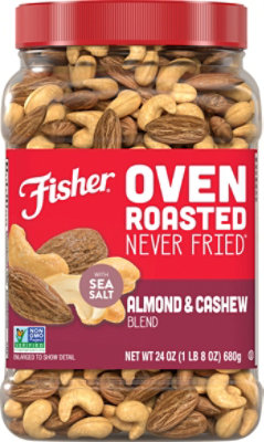 Fisher Oven Roasted Never Fried Almond & Cashew Blend With Sea Salt - 24 Oz - Image 2