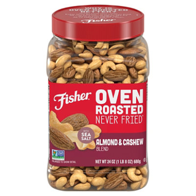 Fisher Oven Roasted Never Fried Almond & Cashew Blend With Sea Salt - 24 Oz - Image 1