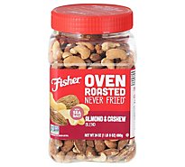 Fisher Oven Roasted Never Fried Almond & Cashew Blend With Sea Salt - 24 Oz