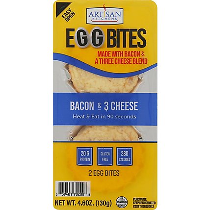 Artisan Kitchens 3 Cheese & Bacon Egg Bites 2 Count - 4.6 OZ - Image 2
