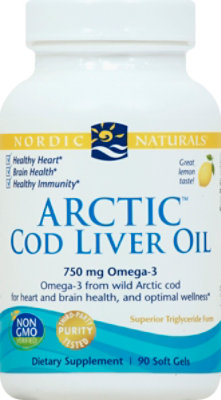 Nordic Naturals Arctic Cod Liver Oil Lemon - 90 Count - Image 2