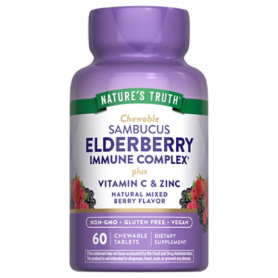 Nature's Truth Sambucus Black Elderberry Immune Complex Plus Vitamin C and Zinc - 60 Count - Image 2