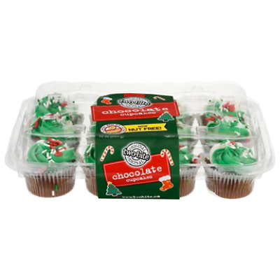 Two Bite Christmas Chocolate Cupcakes 12 Count - 10 OZ - Image 3