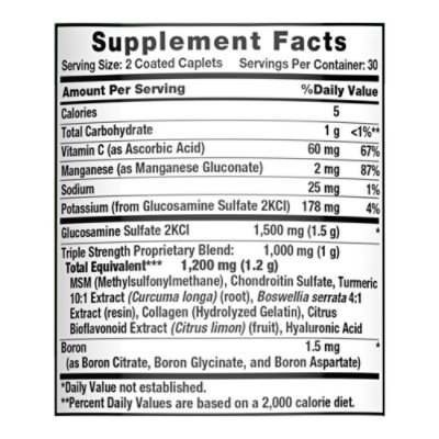 Nature's Truth Triple Strength Glucosamine Chrondrotin MSM Complex - 60 Count - Image 4