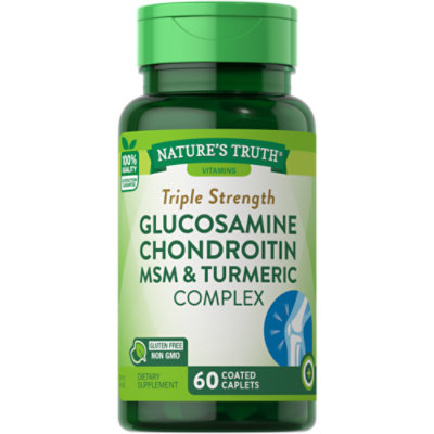 Natures Truth Glucosamine Chondroitin MSM & Turmeric Complex Caplets - 60 Count