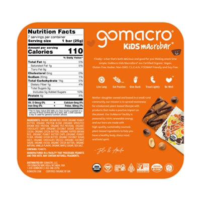 GoMacro Peanut Butter Cup Kids Bar - 7-.9 Oz - Image 6