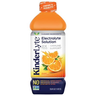 KinderLyte Orange Oral Electrolyte Solution - 33.8 Fl. Oz. - Image 1