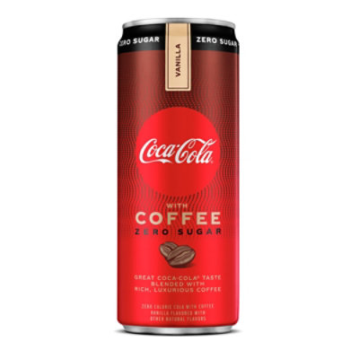 Coca-Cola Soda with Coffee Vanilla Zero Sugar Cans - 12 Fl. Oz.