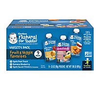 Gerber Toddler Fruit & Veggie Value Pack Baby Food Pouches - 9-3.5 Oz