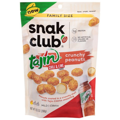 Snk Clb-fs Tajin Crunchy Peanuts  OZ - Carrs