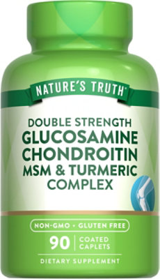Nature's Truth Double Strength Glucosamine Chondroitin MSM & Turmeric Complex - 90 Count - Image 1