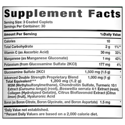 Nature's Truth Double Strength Glucosamine Chondroitin MSM & Turmeric Complex - 90 Count - Image 4