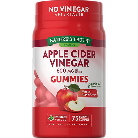 Nature's Truth Apple Cider Vinegar 600 mg Gummies - 75 Count