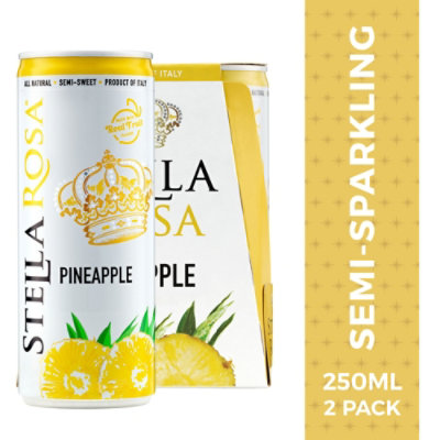 Stella Rosa Pineapple Semi Sweet White Wine - 2-250 Ml - Image 1