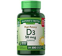 Nature's Truth High Potency Vitamin D3 50 mcg - 300 Count
