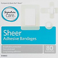 Signature Care Bandages Sheer Assorted - 80 CT - Image 2