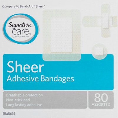 Signature Select/Care Bandages Sheer Assorted - 80 CT - Image 2