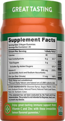 Nature's Truth Vitamin C Plus Zinc Immune Support plus Manuka Honey Gummies - 60 Count - Image 2