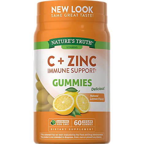 Nature's Truth Vitamin C Plus Zinc Immune Support plus Manuka Honey Gummies - 60 Count