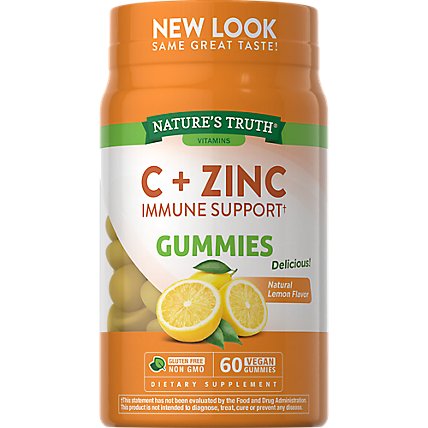 Nature's Truth Vitamin C Plus Zinc Immune Support plus Manuka Honey Gummies - 60 Count - Image 1