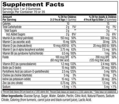 OLLY Kids Multi Gummy Worms Sour Fruity Punch - 70 Count - Image 3