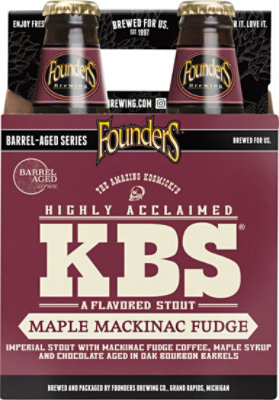 Founders Kbs Maple Mackinac Fudge In The Bottles - 4-12 FZ - Image 2