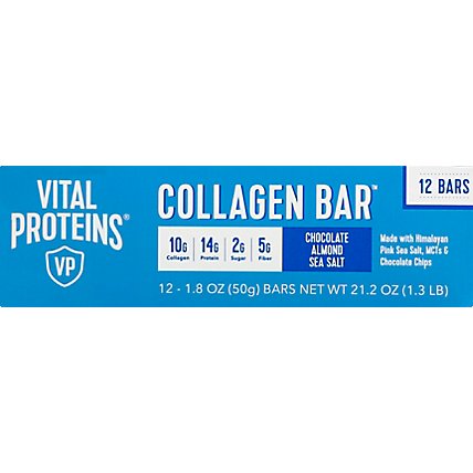 Vital Proteins Collagen Chocolate Almond Sea Salt Bar - 1.8 OZ - Image 2
