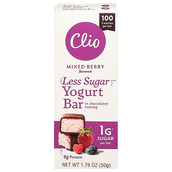 Clio Bar Yogurt Mixed Berry Less Sugary - 1.76 OZ
