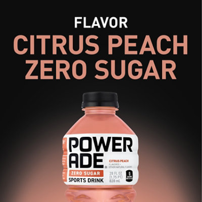 Powerade Zero Sugar Citrus Peach Bottle - 28 FZ