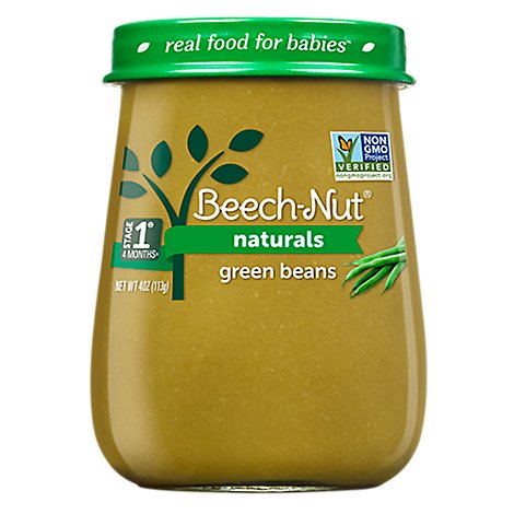 Beech-Nut Naturals Baby Food Stage 1 Green Beans - 4 Oz