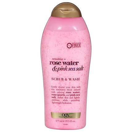 OGX Rose Water & Pink Sea Salt Scrub & Wash - 19.5 Fl. Oz. - Image 2