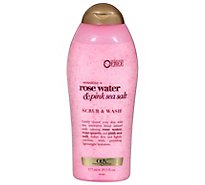 OGX Rose Water & Pink Sea Salt Scrub & Wash - 19.5 Fl. Oz.