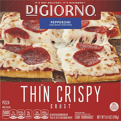 Digiorno Thin Crispy Crust Pepperoni Pizza For One - 8.4 OZ