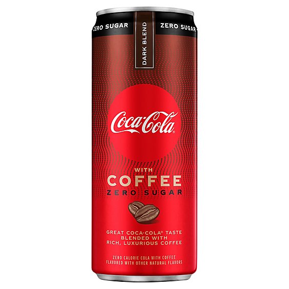 Coca-Cola Soda with Coffee Dark Blend Zero Sugar Cans - 12 Fl. Oz.