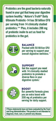 Nature's Truth 50 Billion Active Cultures Ultimate Probiotic Balance - 60 Count - Image 7