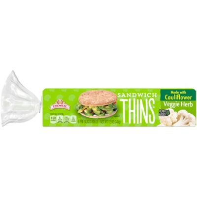 Oroweat Vegetable Herb Cauliflower Sandwich Thins Rolls - 12 Oz - Image 2