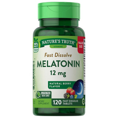 Nature's Truth Melatonin 12 mg - 120 Count - Image 2