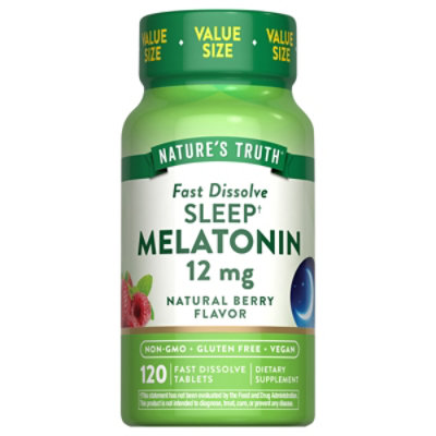 Nature's Truth Melatonin 12 mg - 120 Count - Image 1