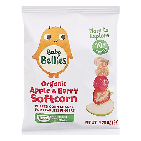 Baby Bellies Organic Softcorn Apple & Berry - 0.28 OZ
