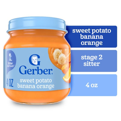 Gerber 2nd Foods Natural Sweet Potato Banana Orange Baby Food Jar - 4 Oz - Image 1