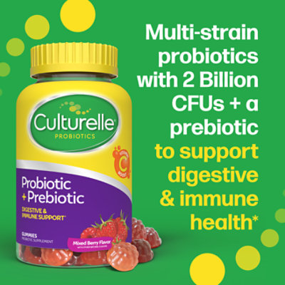 Culturelle Daily Probiotic + Prebiotic Mixed Berry Flavor for Digestive Health Gummies - 52 Count - Image 4