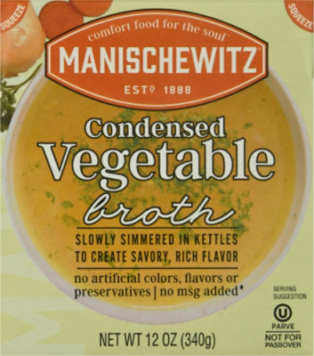 Manischewitz Vegetable Broth Condensed - 12 FZ - Image 2